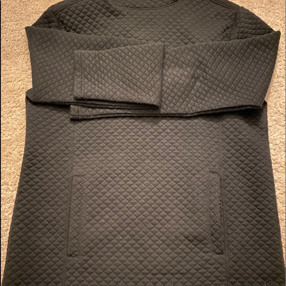 Black Zyia Quilted Hoodie